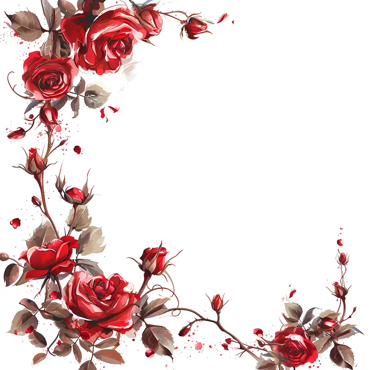 Floral Corner Decoration with Red Roses