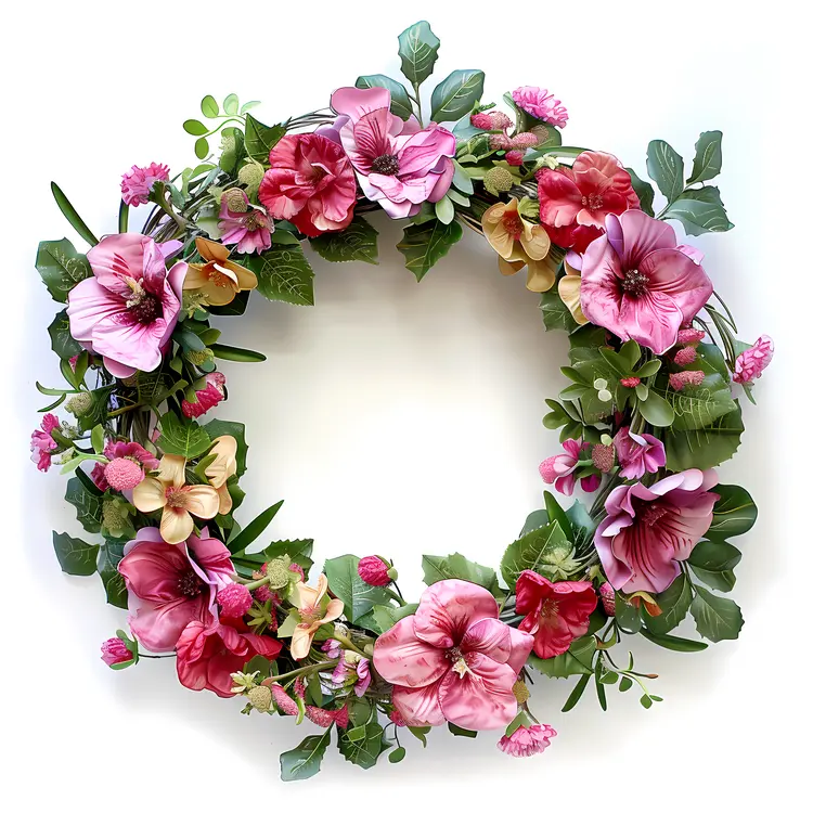Pink Floral Wreath
