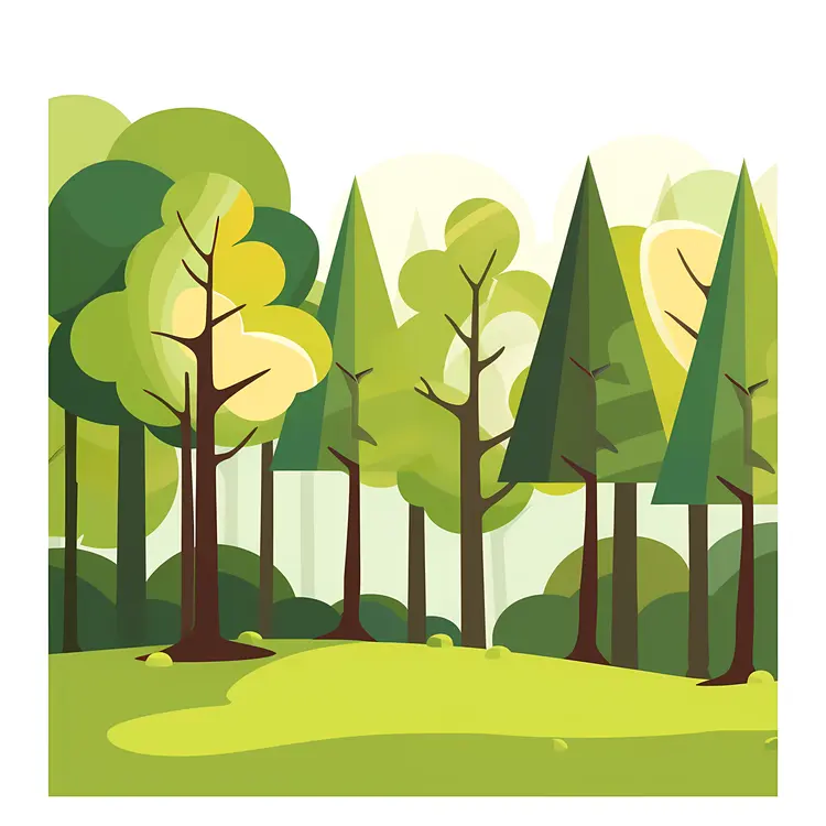 Cartoon Forest Landscape
