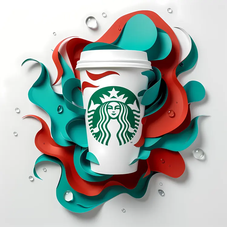 Colorful Starbucks Cup with Artistic Design