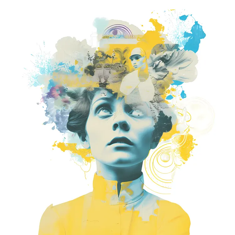 Colorful Abstract Woman Portrait