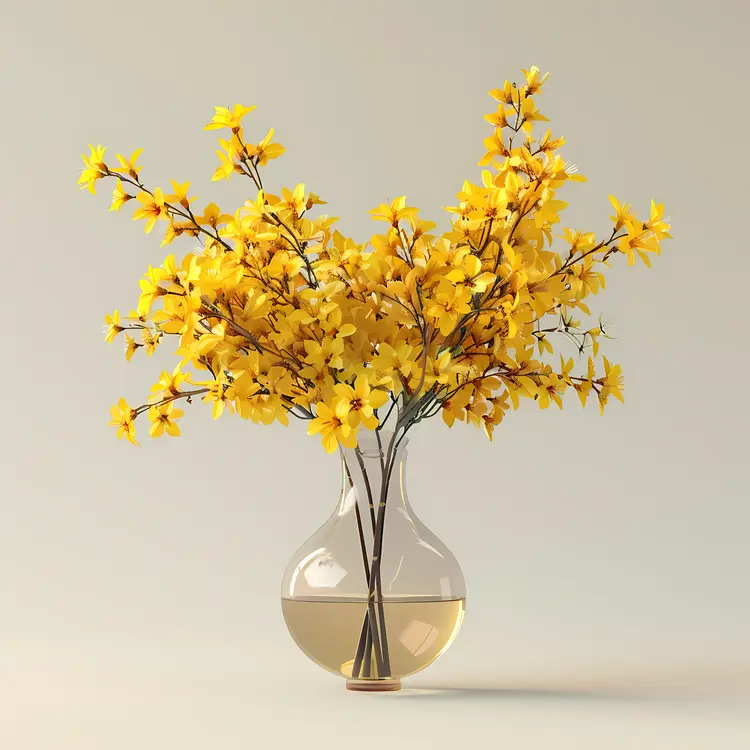 Yellow Flowers Blooming Illustration