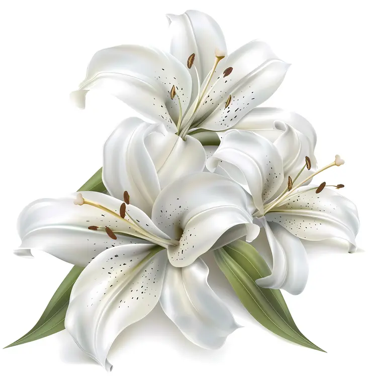 Beautiful White Lilies