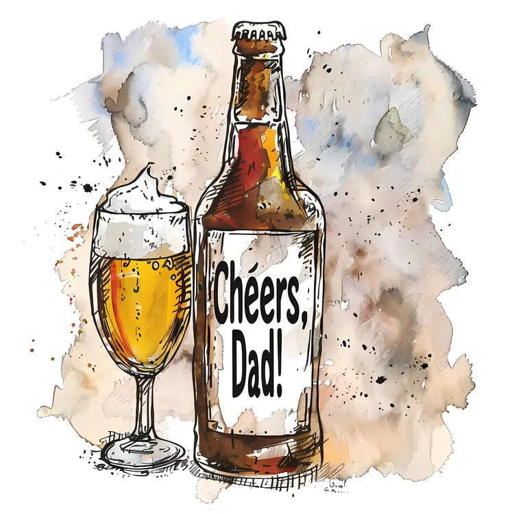 Cheers Dad Beer Bottle for Father's Day