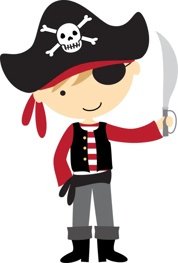 Cute Pirate Boy with Sword