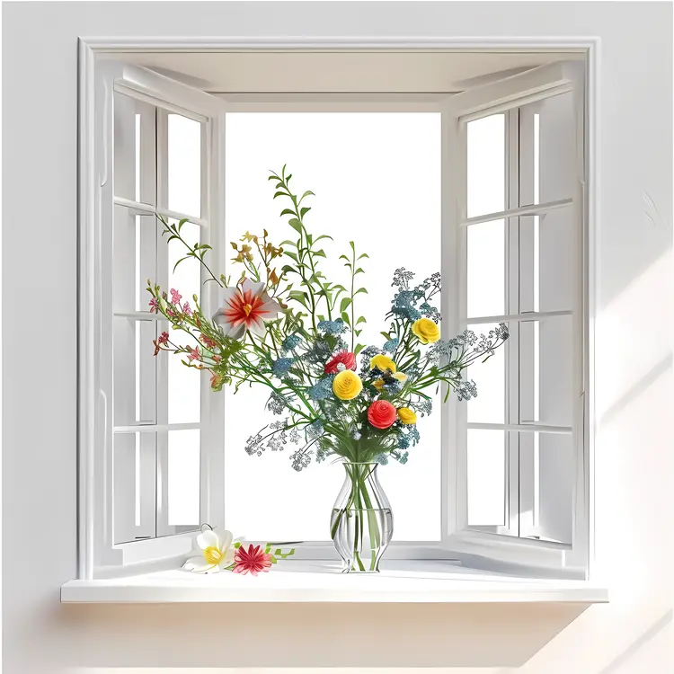 Delicate Flower Vase with Open Windows