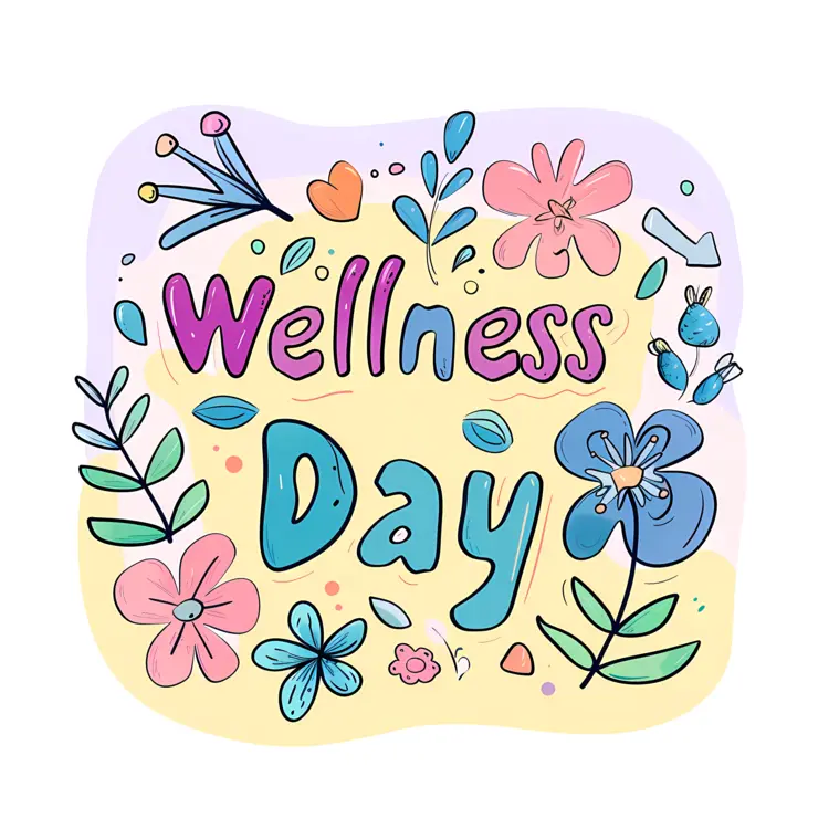 Wellness Day Flower Stamp