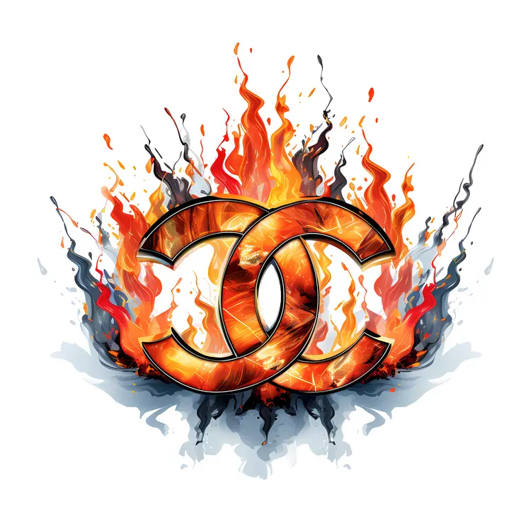Logo with Fiery Flames