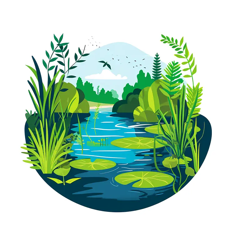 Daytime at Peaceful Lake