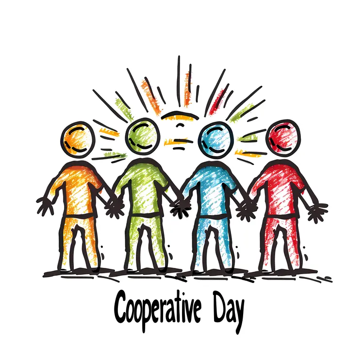 Bright Cooperative Day Illustration