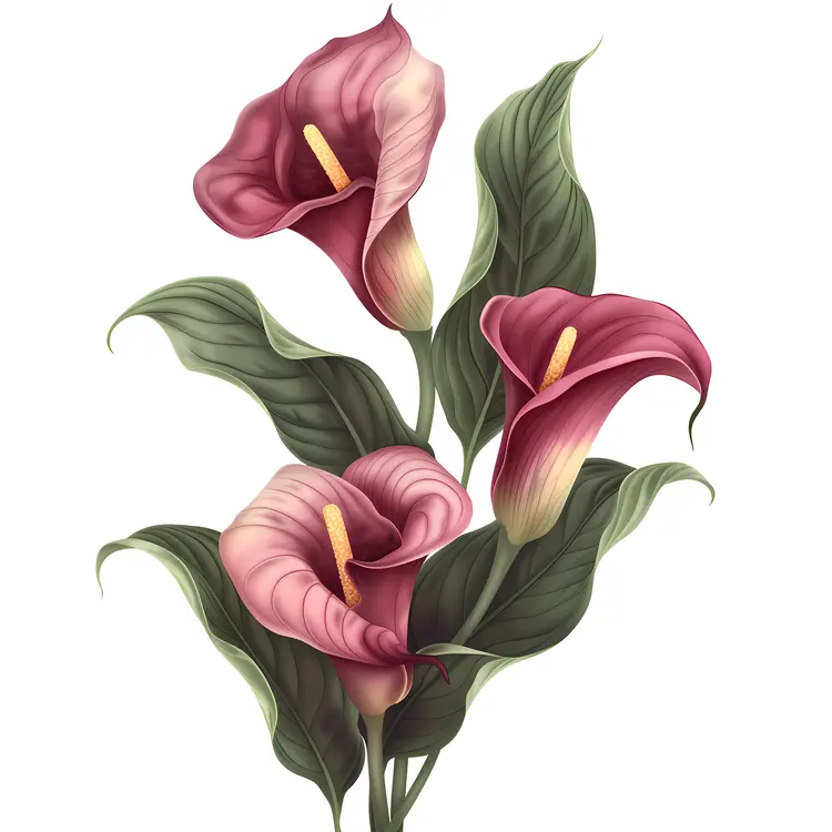 Graceful Pink Calla Lilies