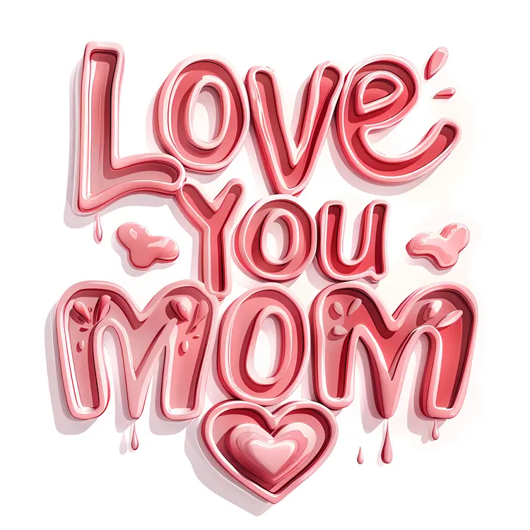 Heartfelt Text Design for Mother's Day