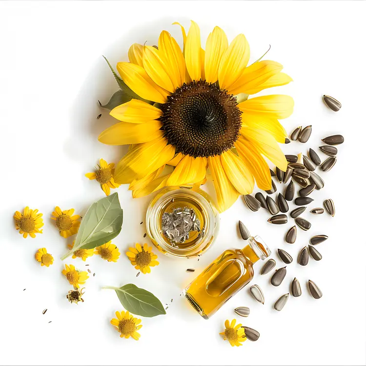 Sunflower with Oil and Seeds