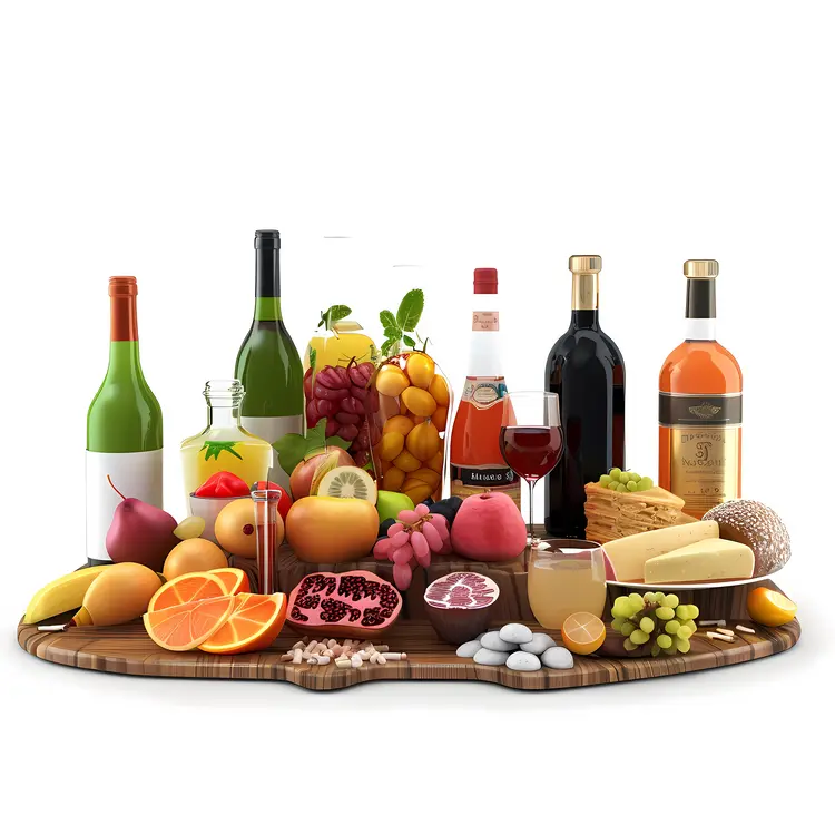 Fruits and Beverages Display