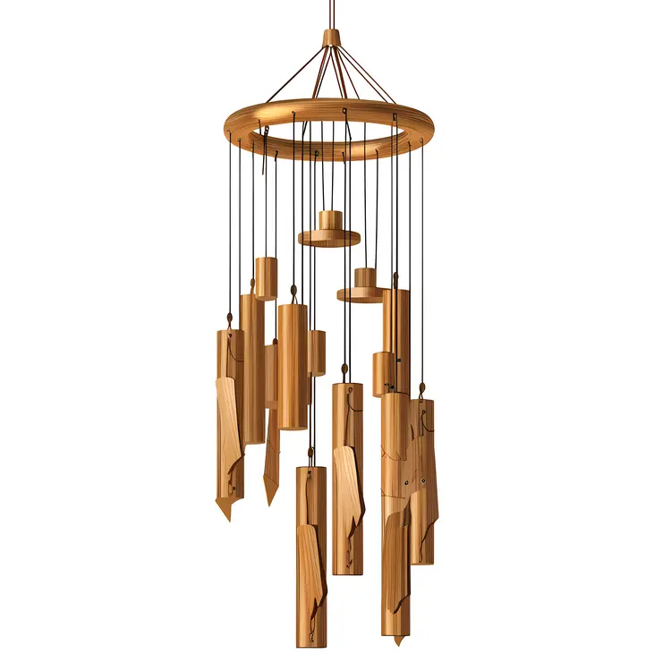 Wooden Wind Chime for Outdoor Decoration