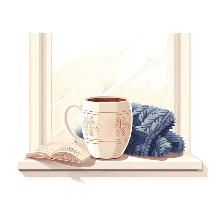 Cozy Cup and Book by the Window