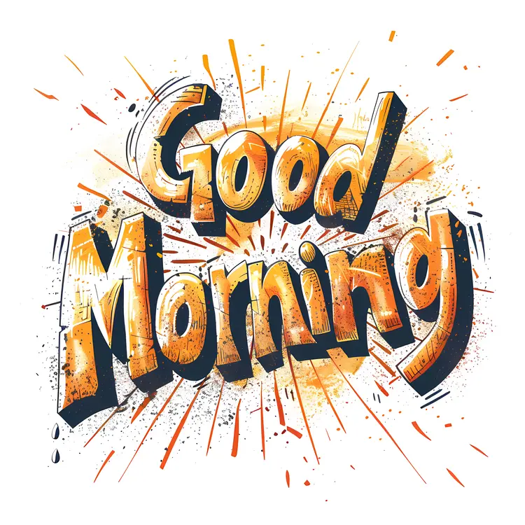 Dynamic Good Morning Text with Explosion