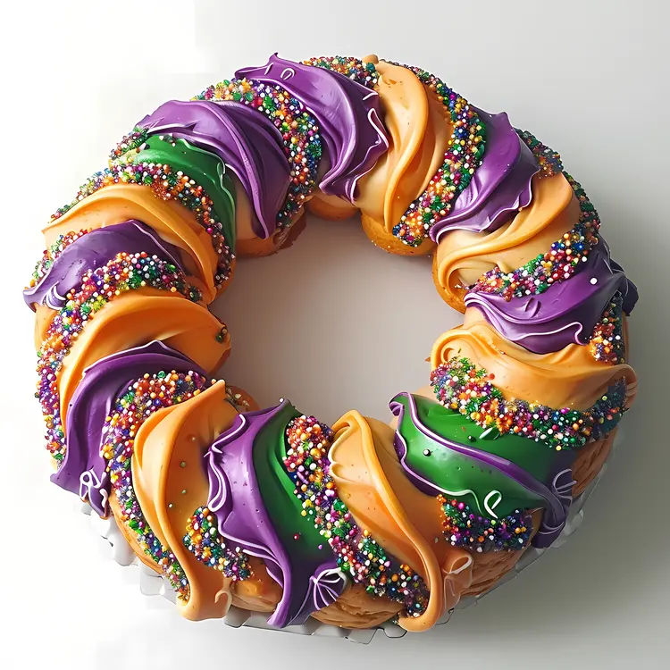Colorful Iced Donut with Sprinkles