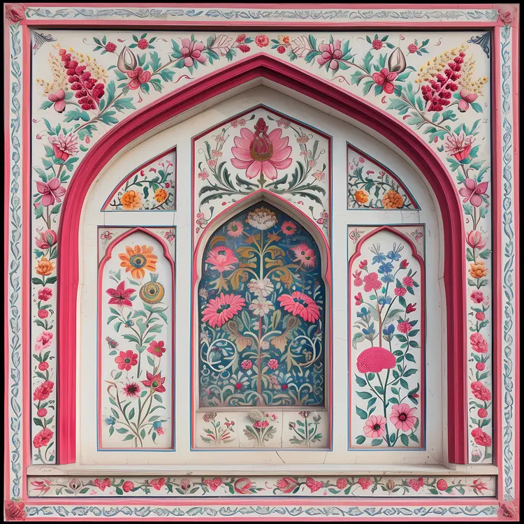 Ornate Floral Decorative Window