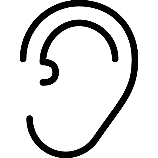 Simple Ear Outline Illustration