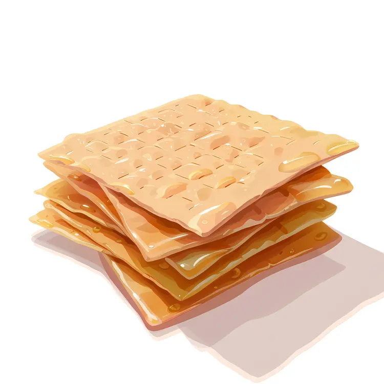 Golden Crackers on a Plate