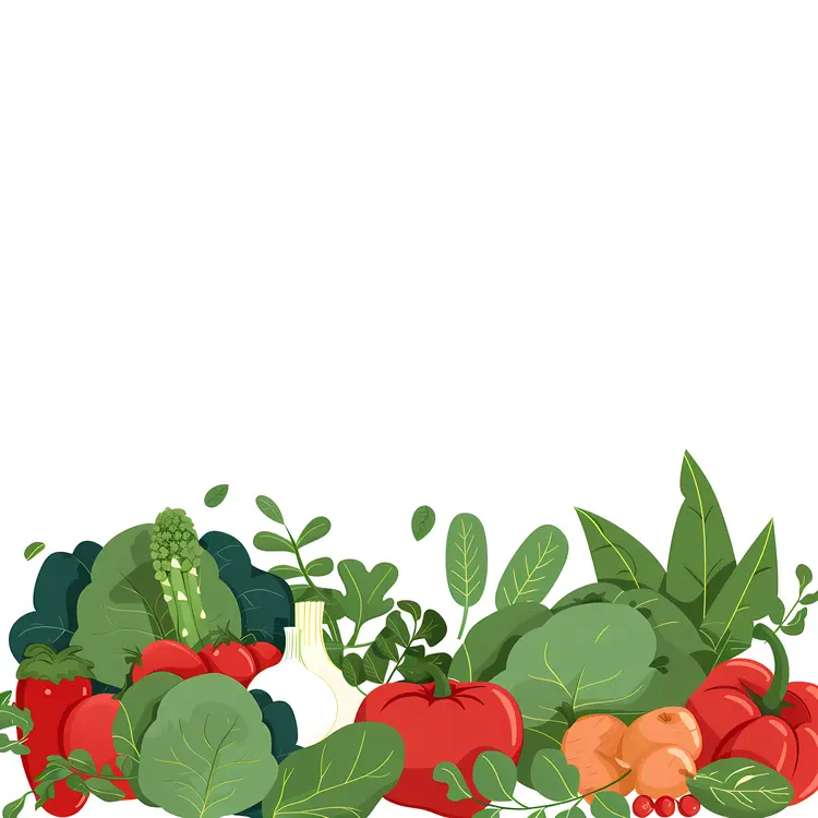 Vegetable Border with Fresh Produce