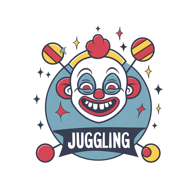 Juggling Clown Cartoon