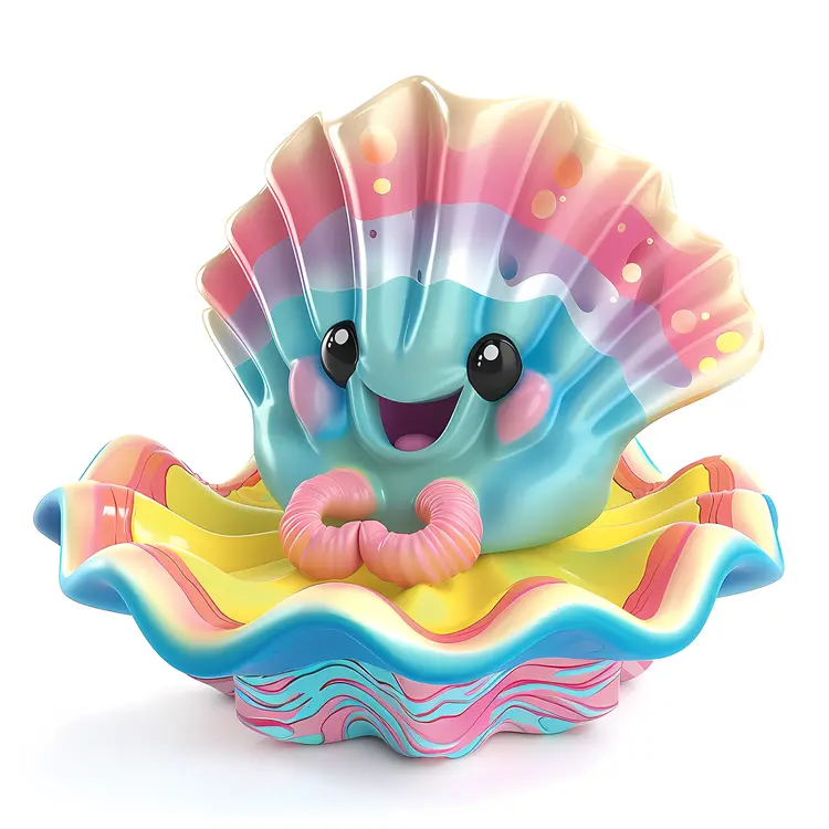 Cute Colorful Creature with Tentacles