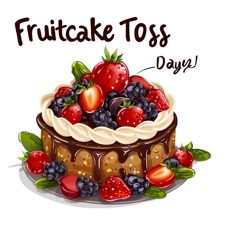 Fruitcake Toss Day Celebration with Berries