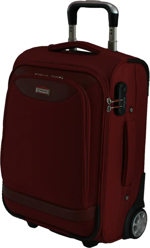Maroon Suitcase with Wheels for Travel