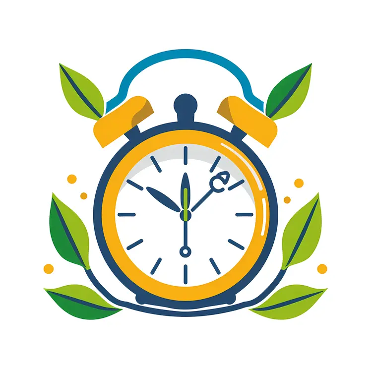 Eco-friendly Clock with Leaves