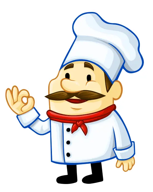 Cartoon Chef Making an OK Sign
