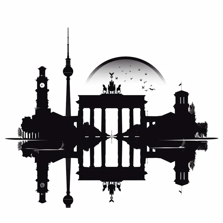 Berlin Landmarks Reflection