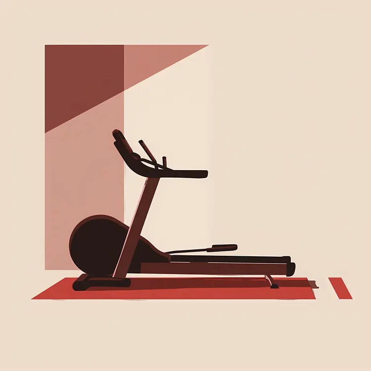 Treadmill in Gym Illustration