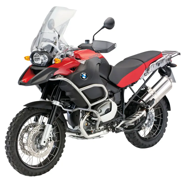 Red BMW Adventure Motorcycle