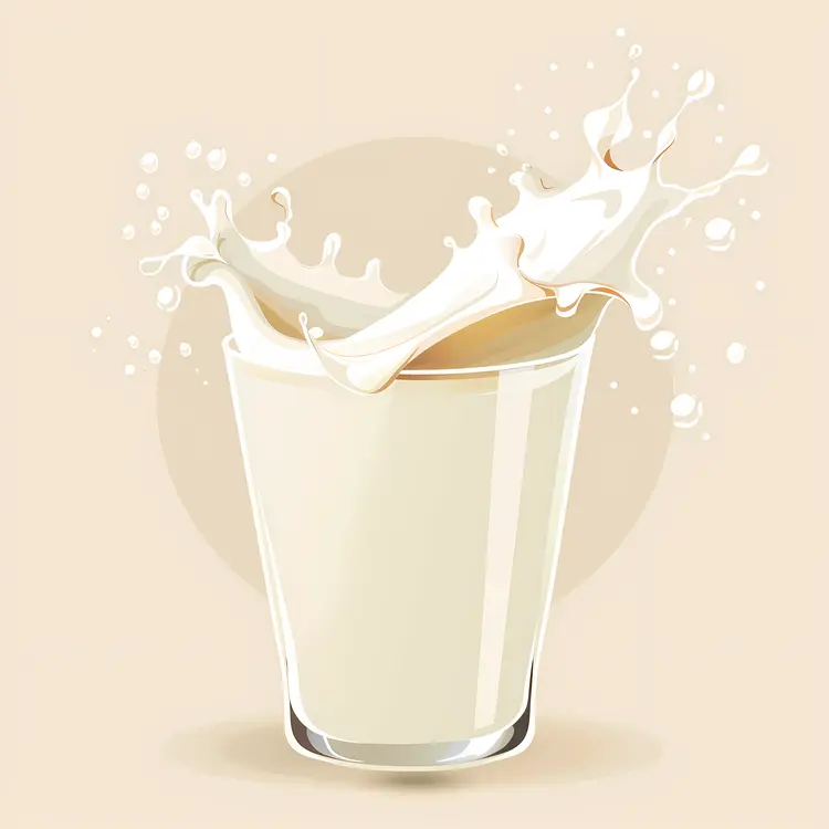 Glass of Milk with Splash
