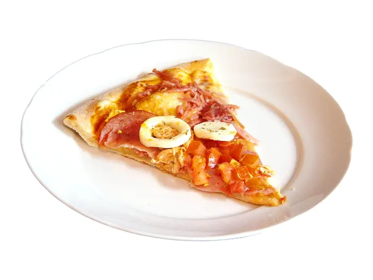Pizza Slice on Plate