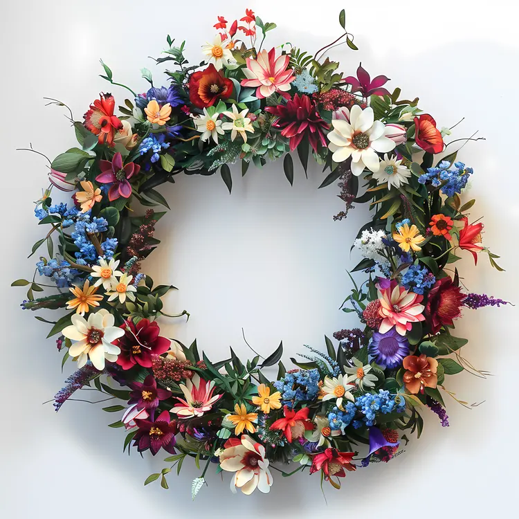 Realistic Floral Wreath