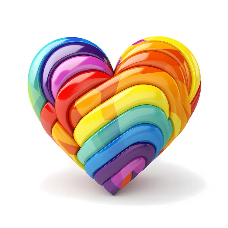 Rainbow Heart with Layers