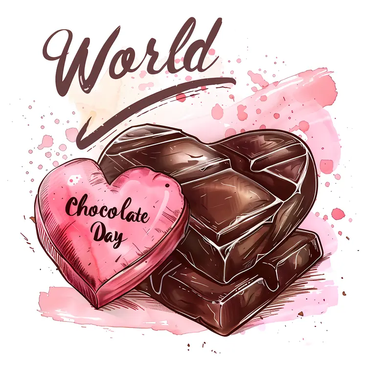 Heart-shaped Chocolate for World Chocolate Day