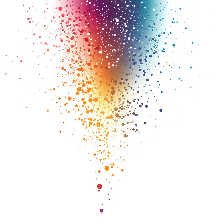 Colorful Dot Trail with Gradient