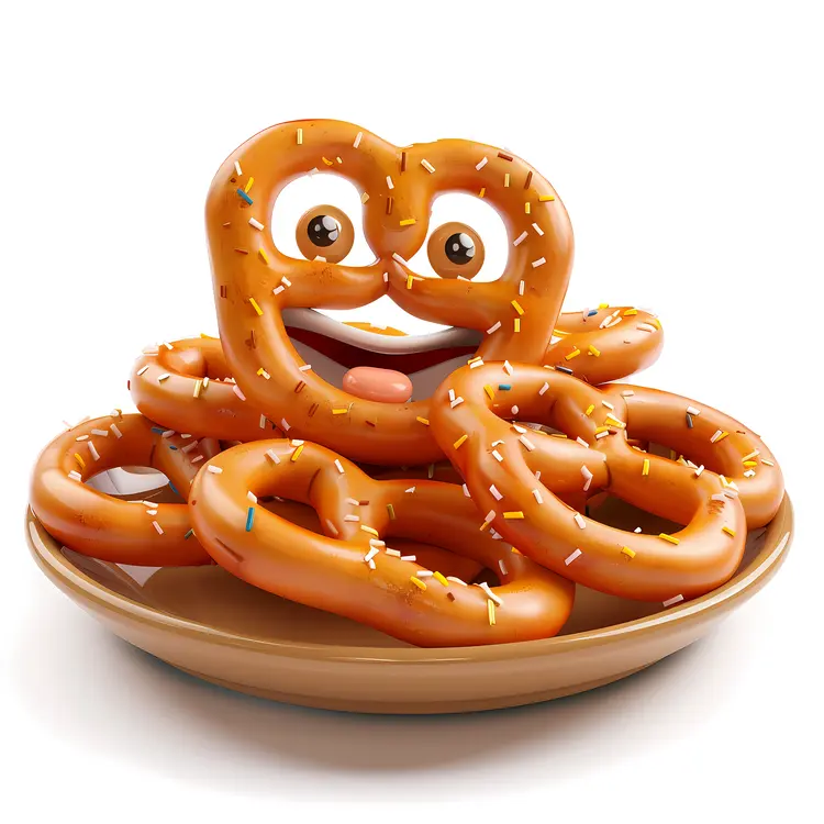 Smiling Pretzel with Sprinkles