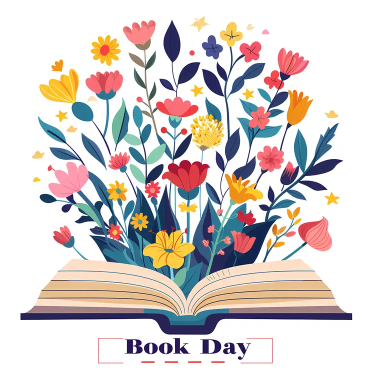 Floral Explosion from Open Book for Book Day