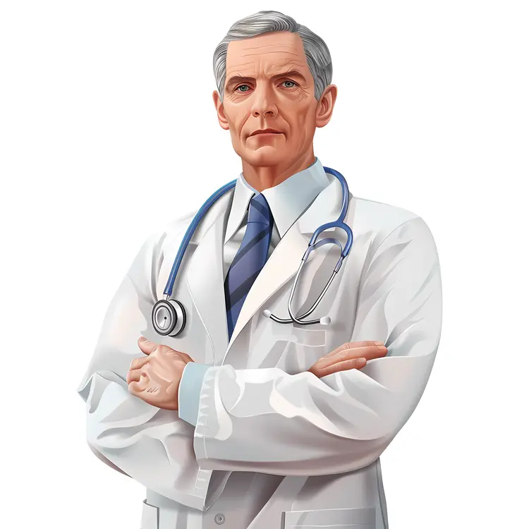Senior Doctor with Stethoscope