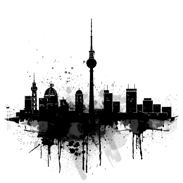 Black and White Cityscape
