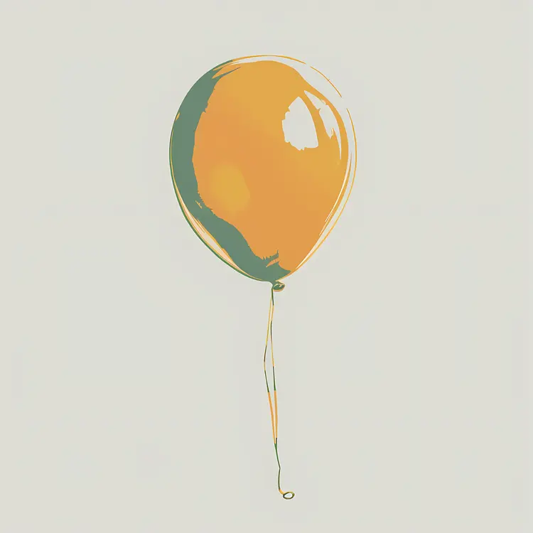 Yellow and Green Balloon for Celebrations