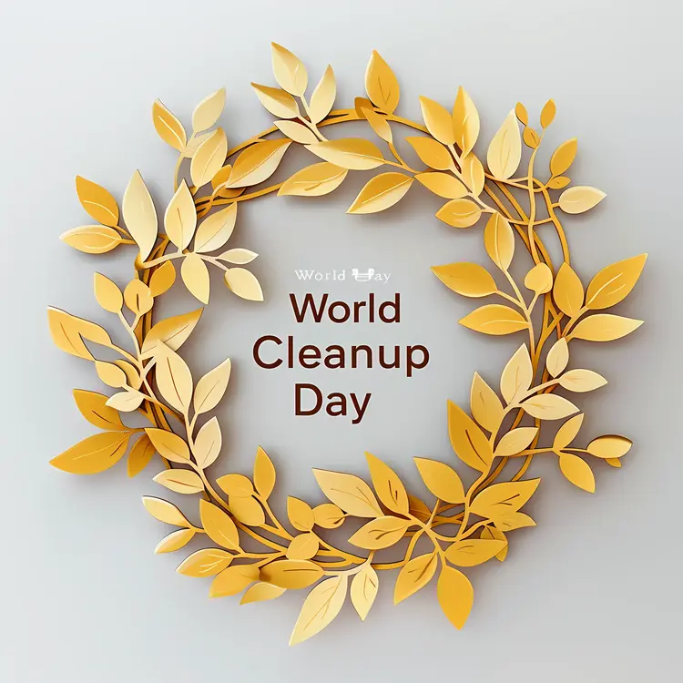 World Cleanup Day Golden Wreath