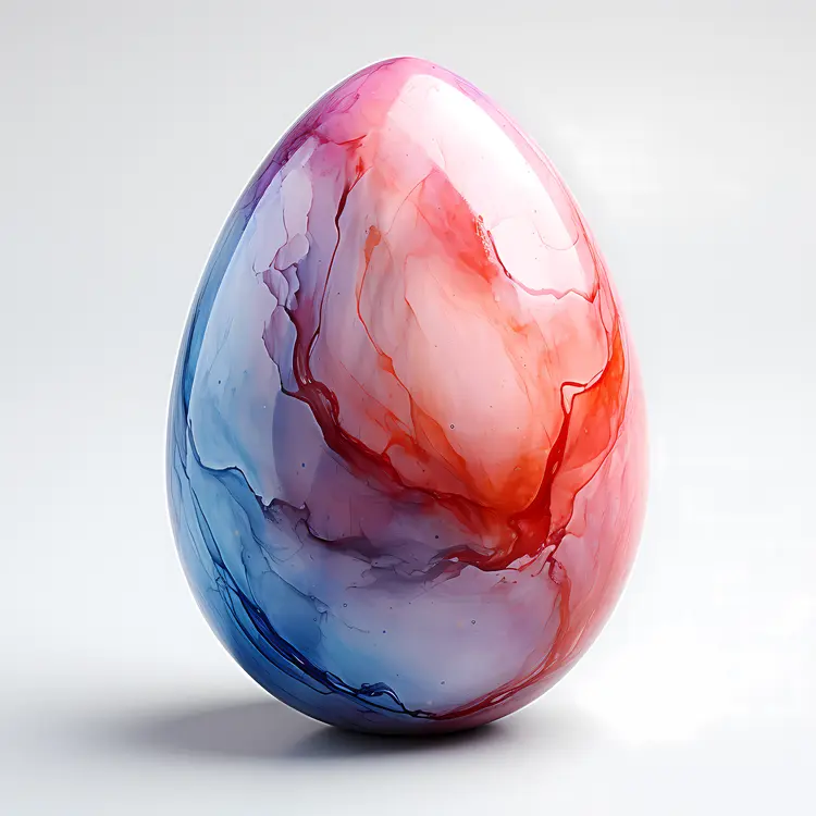 Colorful Marble Egg for Easter Decoration