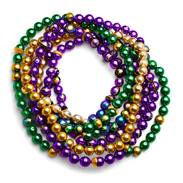 Colorful Beads for Mardi Gras Celebration