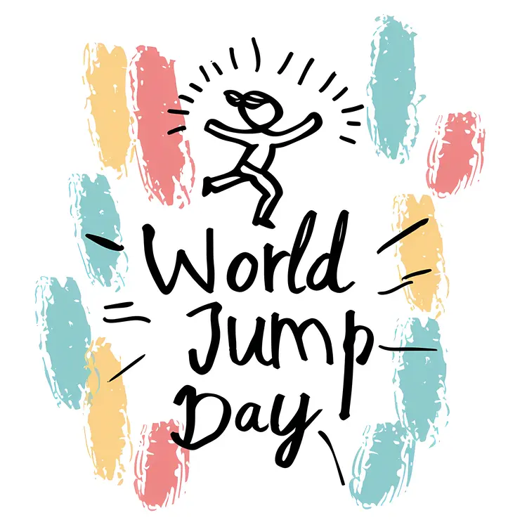 Colorful World Jump Day Celebration